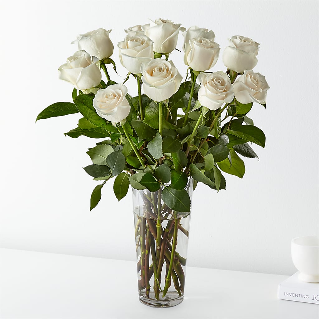Long Stem White Rose Bouquet – Ellijay Florist And Gifts, Ellijay GA
