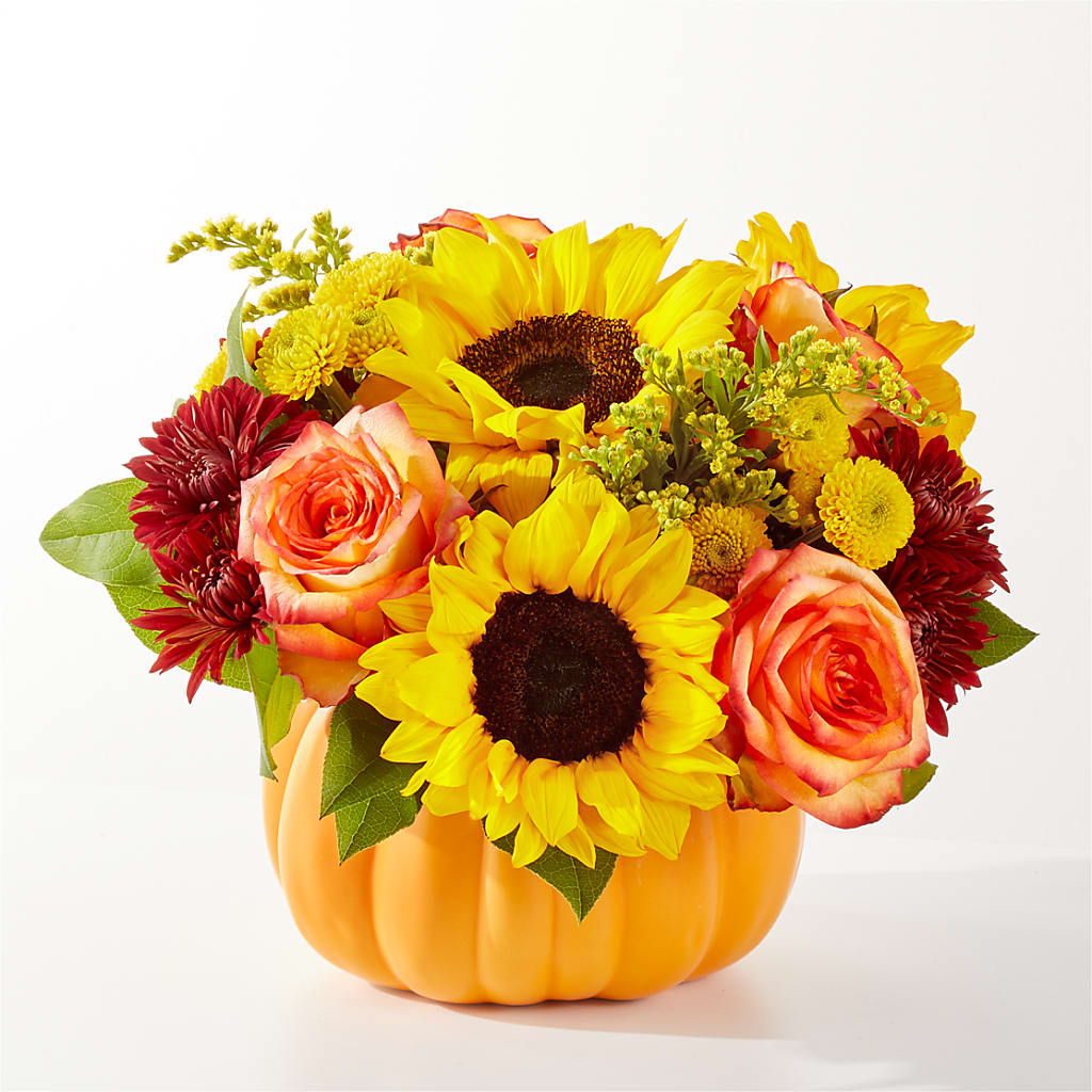 Golden Gourd Pumpkin Bouquet – Ellijay Florist And Gifts, Ellijay GA