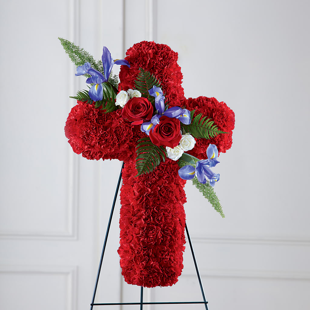 Faithful Hero Floral Cross – Ellijay Florist And Gifts, Ellijay GA