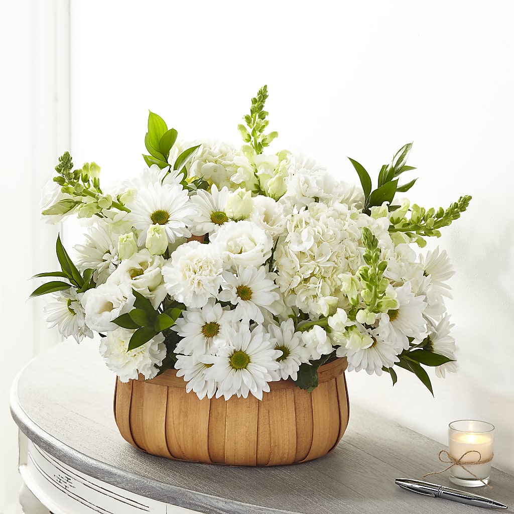 Pure Ivory Basket – Ellijay Florist And Gifts, Ellijay GA