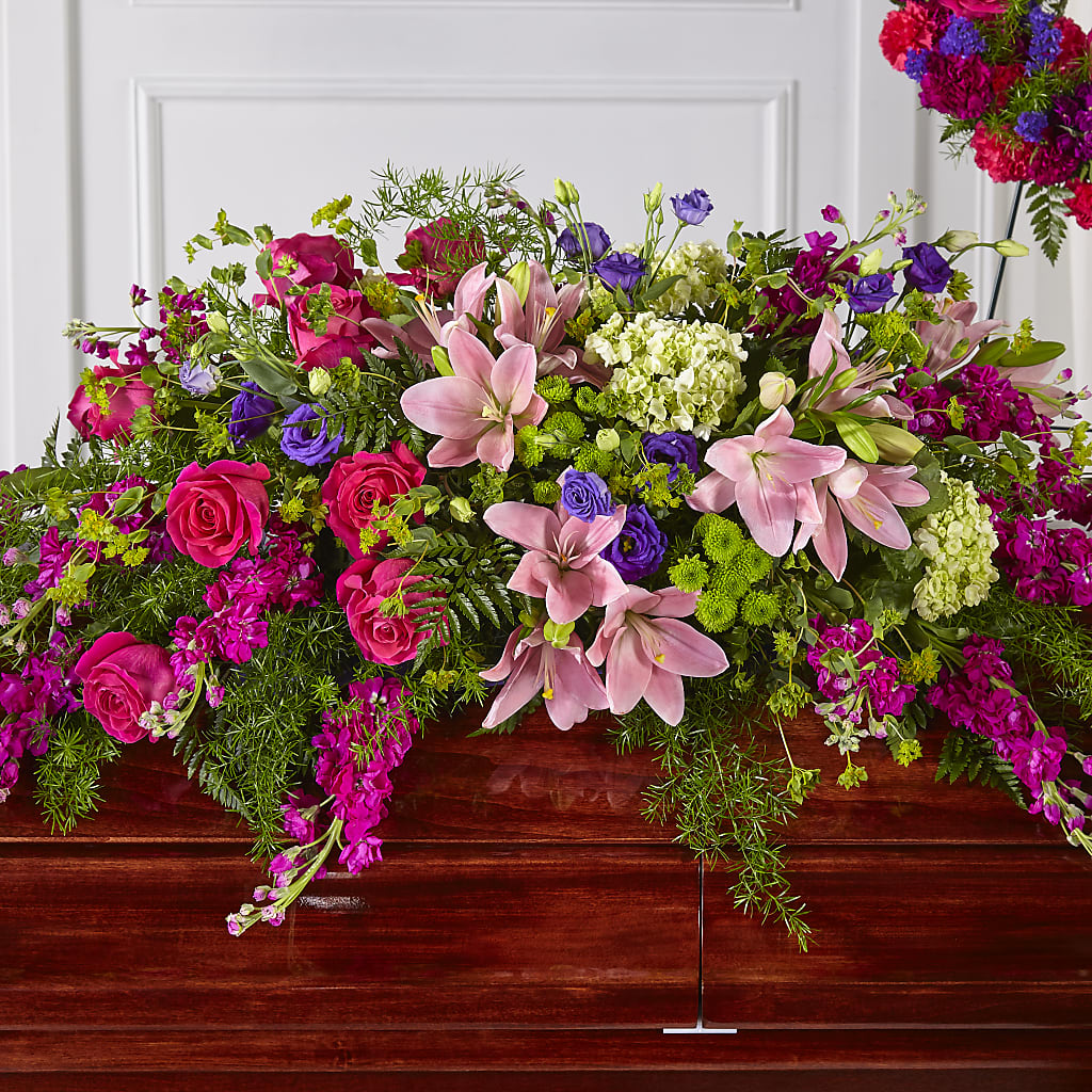 Radiant Tribute Casket Spray – Ellijay Florist And Gifts, Ellijay GA
