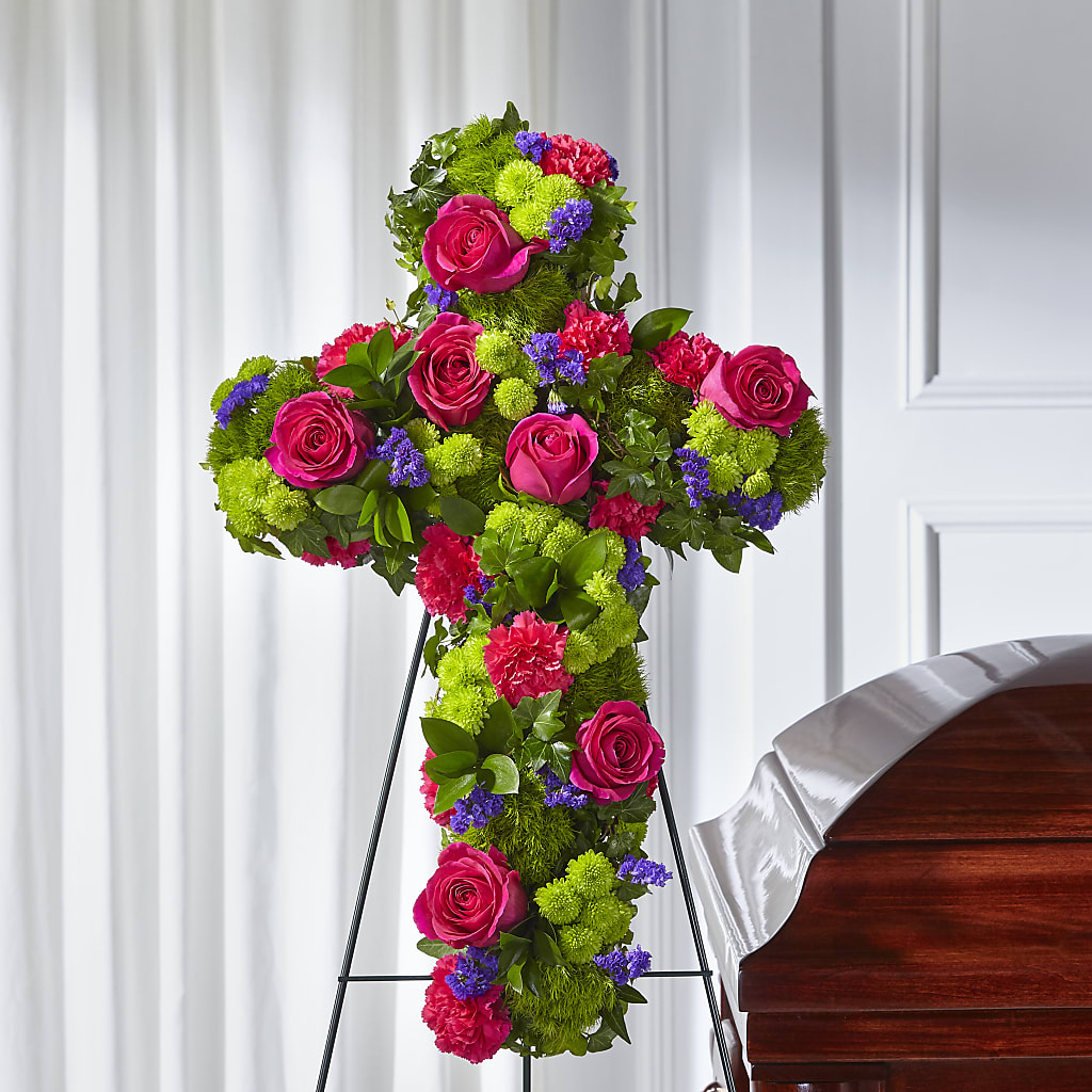 Tribute Rose Floral Cross – Ellijay Florist And Gifts, Ellijay GA