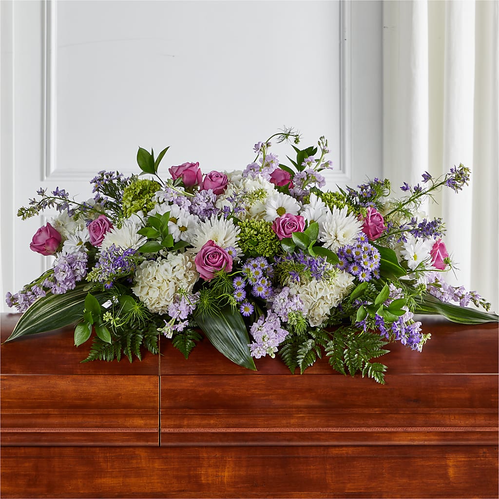 Meadows of Serenity Casket Spray – Ellijay Florist And Gifts, Ellijay GA