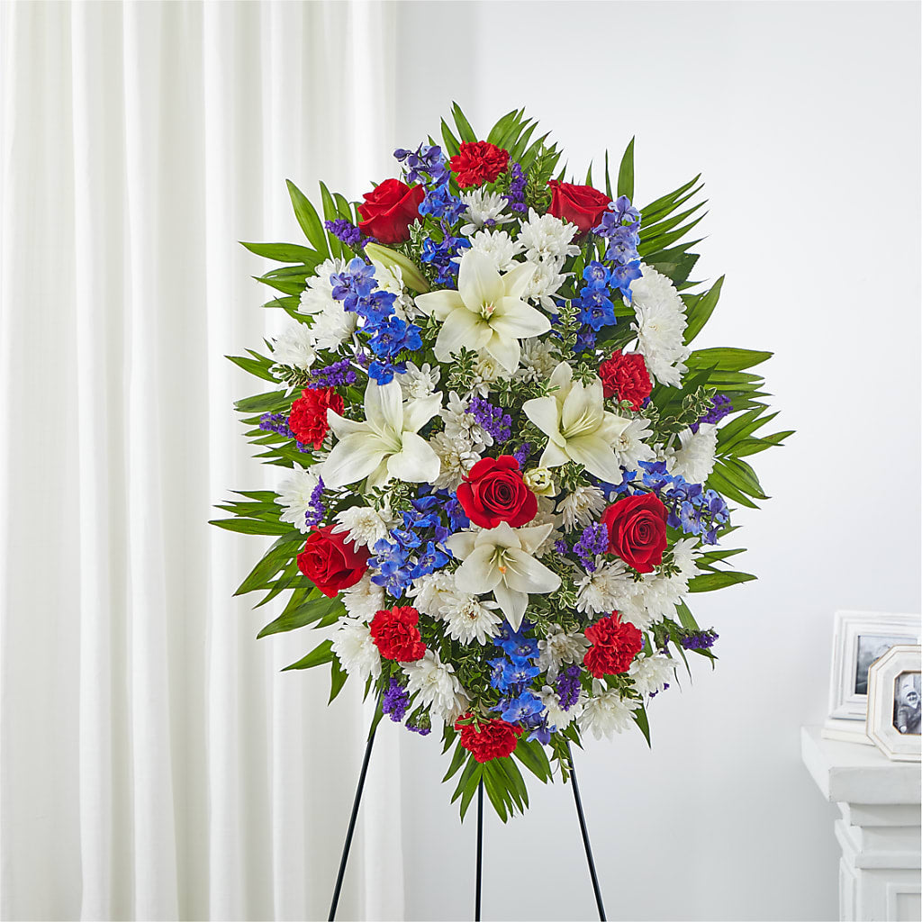 Cherished Service Standing Spray – Ellijay Florist And Gifts, Ellijay GA