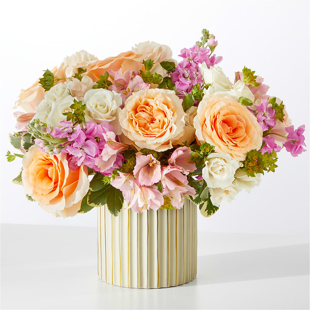 Paradise Bouquet with Ivory Vase – Ellijay Florist And Gifts, Ellijay GA