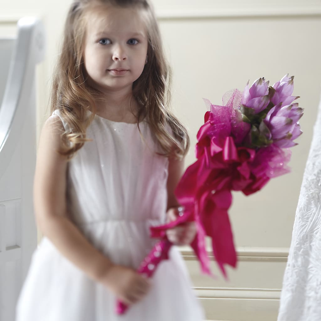 Sparkle Pink Flower Girl Bouquet – Ellijay Florist And Gifts, Ellijay GA