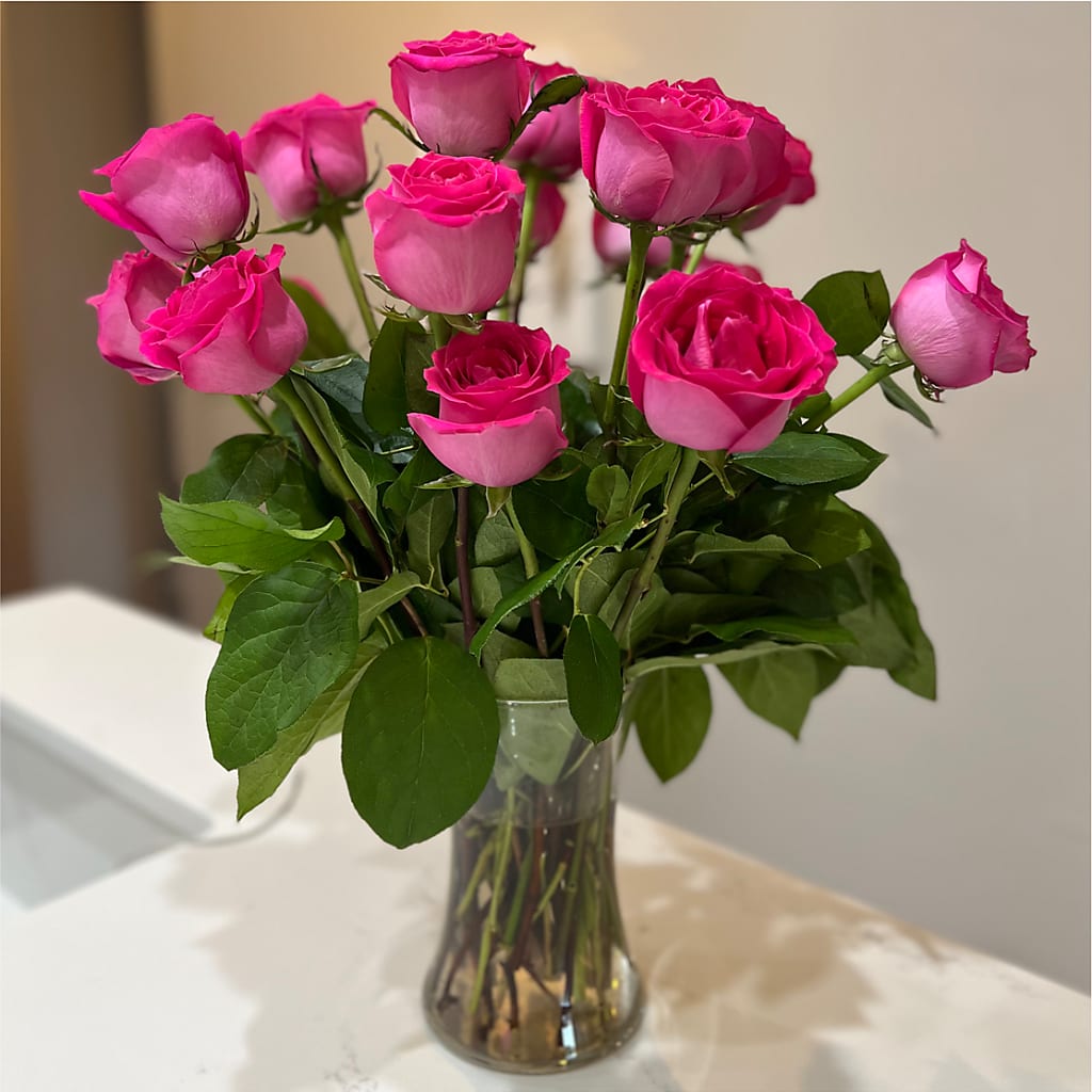 Long Stem Pink Rose Bouquet –  Ellijay Florist And Gifts, Ellijay GA