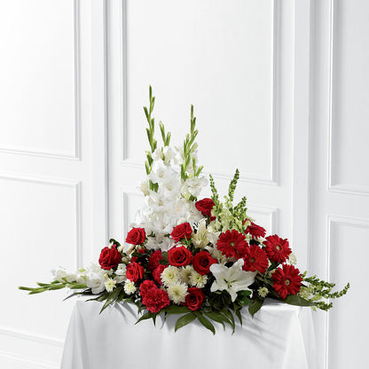 Crimson & White Arrangement –  Ellijay Florist And Gifts, Ellijay GA