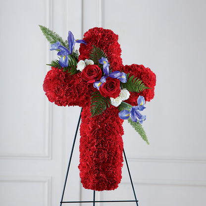 Faithful Hero Floral Cross –  Ellijay Florist And Gifts, Ellijay GA
