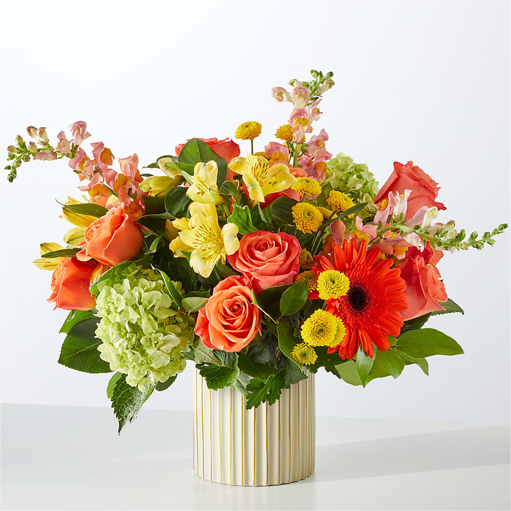 Autumn Sunshine Bouquet with Ivory Vase –  Ellijay Florist And Gifts, Ellijay GA