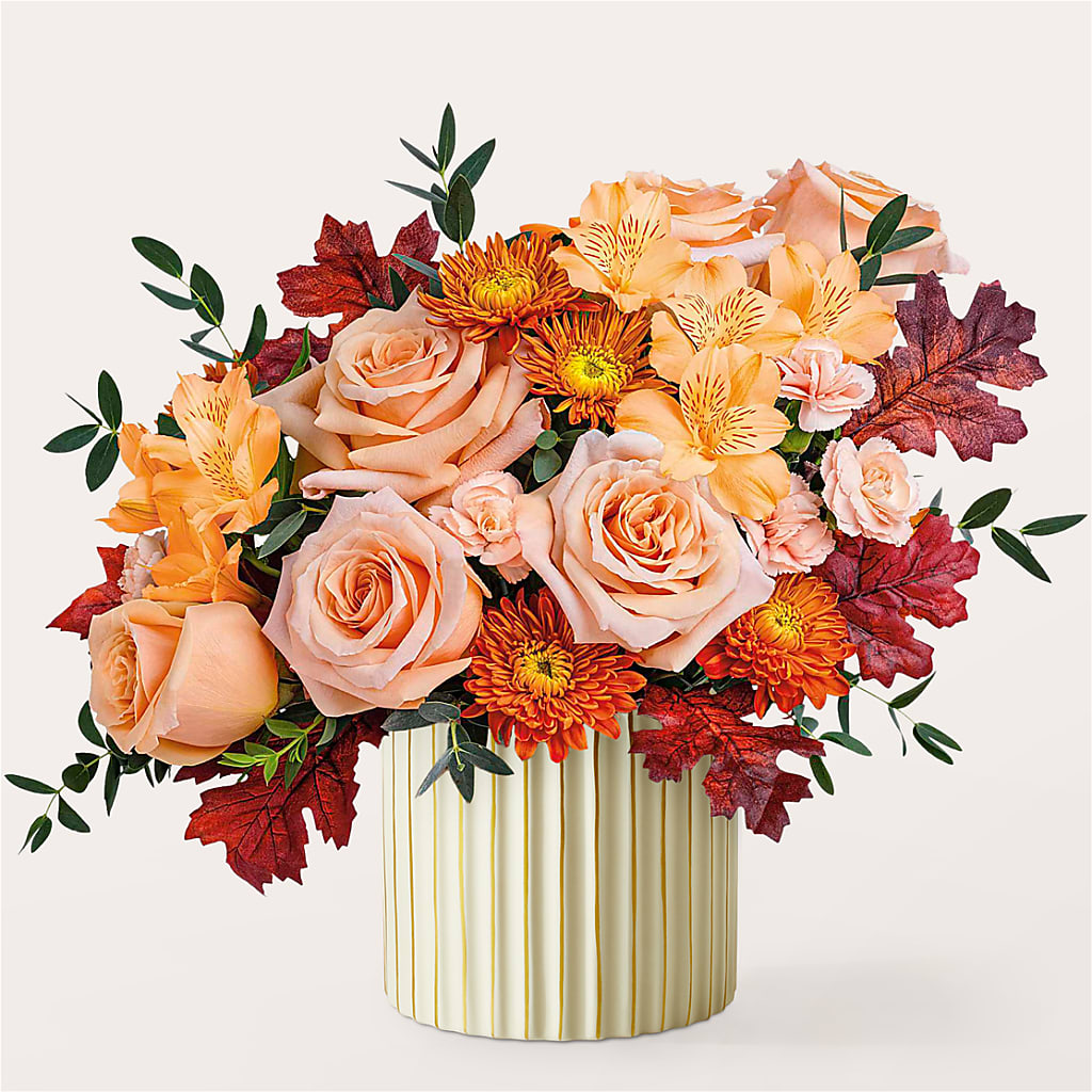 Spiced Latte Bouquet with Ivory Vase –  Ellijay Florist And Gifts, Ellijay GA